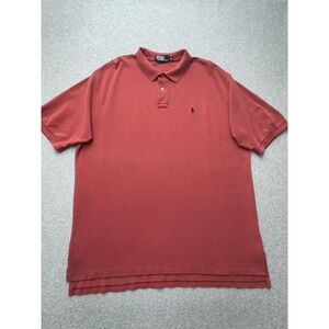Polo Ralph Lauren Polo Shirt Mens 2XL Red Classic‎ Fit Short Sleeve 100% Cotton